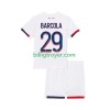 Billige Fotballdrakter Paris Saint-Germain Bradley Barcola 29 Barn Bortedraktsett 2025/26 Kortermet